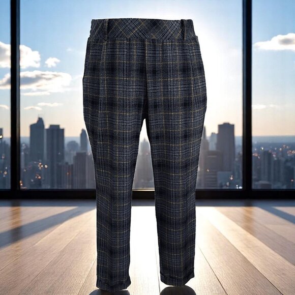 Torrid Plaid Ankle Pants Plus Size 1X Stretch Office Check Trousers Workwear - Picture 1 of 8